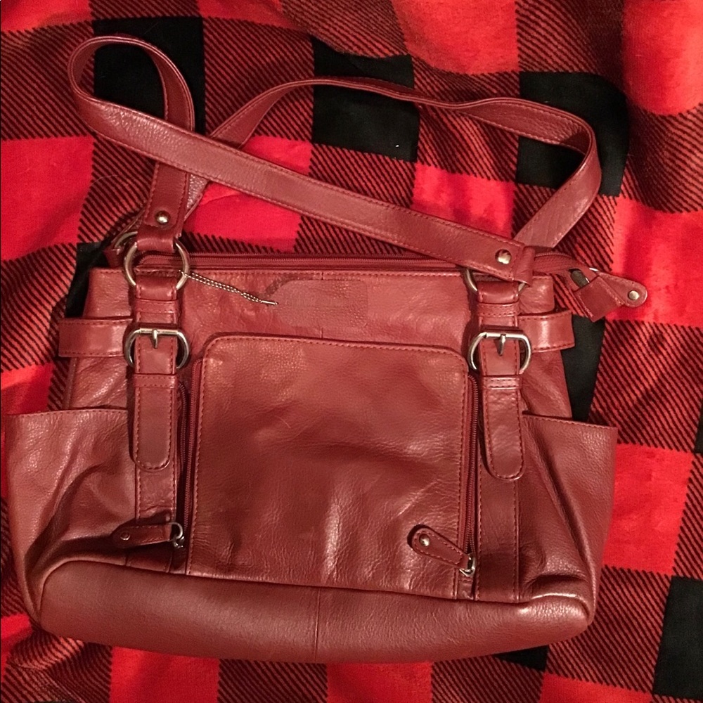 Great American Leather Works Burgundy Handbag